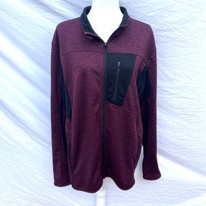 Burgundy and Black Sweater